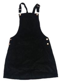 Černé manšestrové laclové šaty zn. F&F