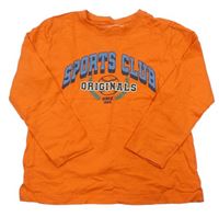Oranžové triko s nápisy zn. Primark