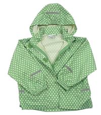 Zelená nepromokavá bunda s kapucí a hvězdami zn. Impidimpi