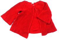 Červený propínací svetr zn. Zara 