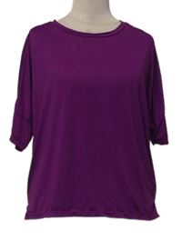 Dámské purpurové proužkované sportovní funkční tričko zn. Workout 