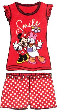 Nové - Červené letní pyžamo s Minnie zn. Disney 
