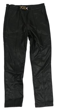 Černé koženkové kalhoty zn. River Island