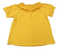 Hořčicové tričko s madeirou zn. Matalan