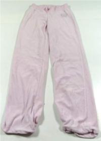 Růžové sametové kalhoty zn. H&M 