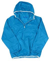 Modrá šusťáková funkční bunda s kapucí zn. Quechua