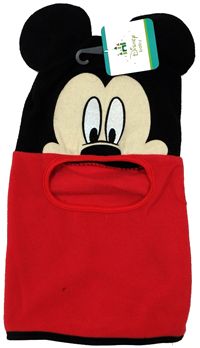 Nové - Červeno-černá fleecová kukla s Mickeym zn. Disney 