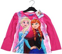 Nové - Tmavorůžové triko s Annou a Elsou zn. Disney 