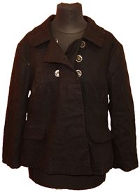 Dámský černý lněný kabát zn. F&F