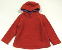 Červená fleecová mikinka s kapucí zn.F&F