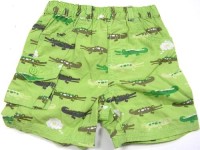 Zelené plátěné kraťásky s krokodýlky a kapsou zn. Next