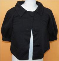 Dámský černý kabátek s krátkými rukávy