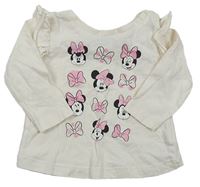 Světlerůžové triko s Minnie a volánky zn. Disney