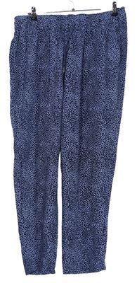 Dámské modro-černé vzorované volné kalhoty zn. M&S