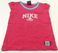Růžovo-modré tričko s logem zn. Nike vel.110/116