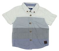 Bílo-modré pruhované propínac  tričko zn. F&F