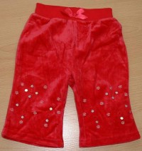 Červené sametové kalhoty s vločkami zn. St. Bernard