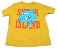 Žluté tričko se žralokem zn. Next
