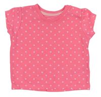 Neonově růžové tričko s hvězdičkami zn. Primark