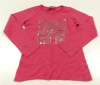 Růžové triko s nápisem zn. M&Co