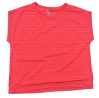 Neonově růžové pruhované sportovní tričko zn. Yd. 