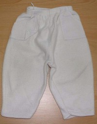 Smetanové fleecové kalhoty