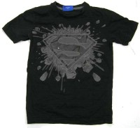 Černé tričko s potiskem Superman zn. REBEL