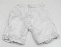 Bílé 7/8 plátěné kalhoty s mašličkami zn. George