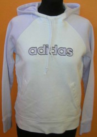 Dámská fialovo-bílá mikina s kapucí zn. Adidas