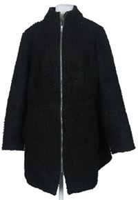 Dámský černý huňatý kabát zn. Esmara 