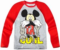 Nové - Šedo-červené triko s Mickeym zn. Disney 