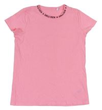 Neonově růžové žebrované tričko zn. C&A