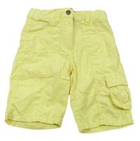 Žluté plátěné capri kalhoty s kapsou zn. Impidimpi