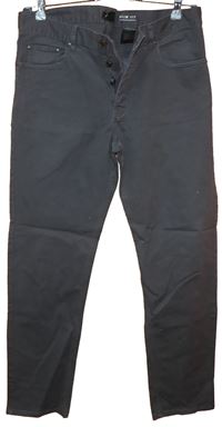 Pánské šedé plátěné kalhoty zn. H&M