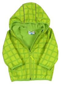Zelená kostkovaná softshellová bunda s kapucí zn. Topomini