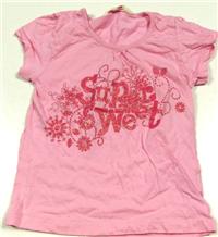Růžové tričko s nápisem zn. Girl2girl
