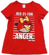 Outlet - Červené tričko s Angry Birds zn. Marks&Spencer 