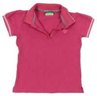 Růžové polo tričko s výšivkou zn. Topolino