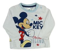 Bílo-modré triko s Mickey Mousem zn. Disney