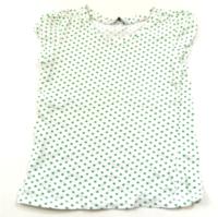 Bílo-zelené puntíkaté tričko zn. George