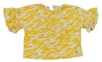 Světlebéžovo-žluté vzorované tričko zn. Next