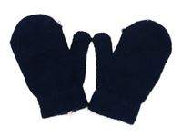 Tmavomodré úpletové palcové rukavice zn. M&Co