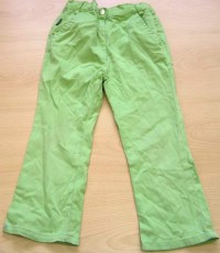 Zelené plátěné kalhoty
