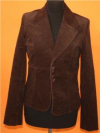 Dámskký hnědý manžestrový jarní kabátek zn. Amaranto 