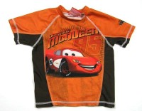 Oranžovo-hnědé plavecké tričko s autem zn.Disney