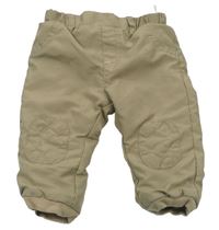 Béžové šusťákové zateplené kalhoty zn. C&A