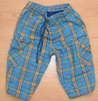 Kostkované plátěné kalhoty s kapsami zn. Mothercare