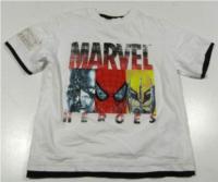 Bílo-černé tričko se Spidermanem zn. Marvel