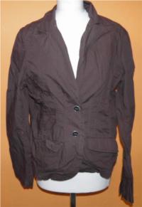 Dámský hnědý plátěný kabátek zn. H&M