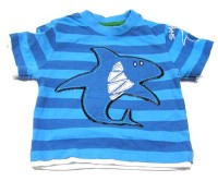 Modré pruhované tričko se žralokem zn.Cherokee